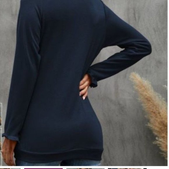 Women's Ruffled Red Top - Picture 2 of 6